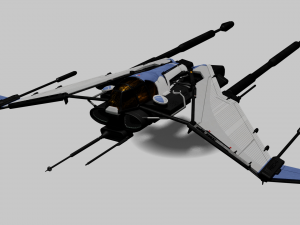 Bayles Aerodyne Ship - Destiny 2 3D Модель