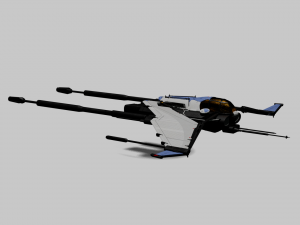Bayles Aerodyne Ship - Destiny 2 3D Модель