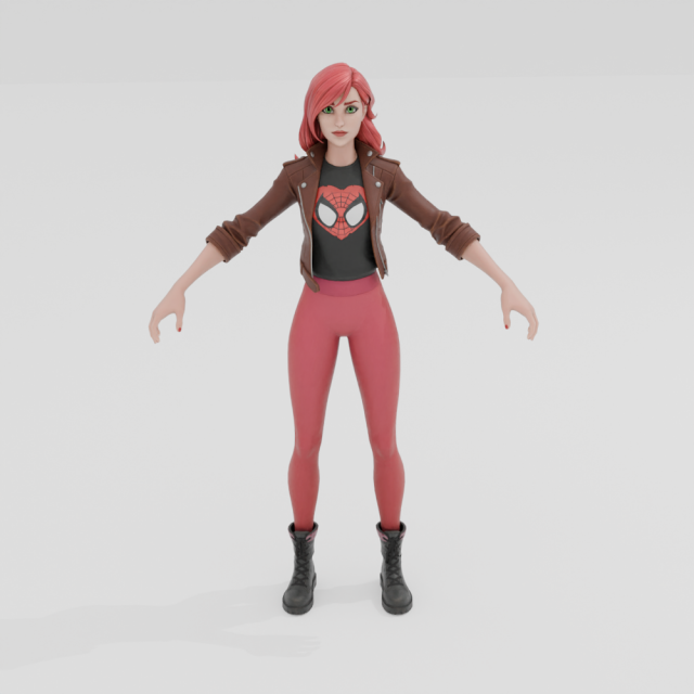 Mary Jane Watson - Fortnite Modello 3D .c4d .max .obj .3ds .fbx .stl .blend