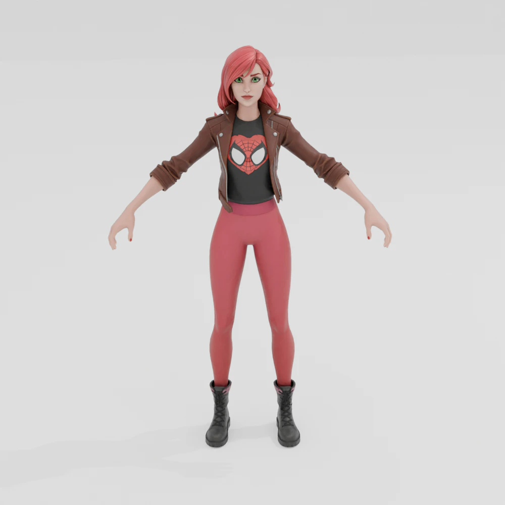 Mary Jane Watson - Fortnite 3D Model .c4d .max .obj .3ds .fbx .stl .blend