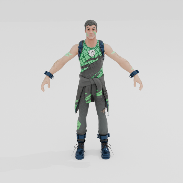 Championship Jonesy - Fortnite 3D Model .c4d .max .obj .3ds .fbx .stl .blend