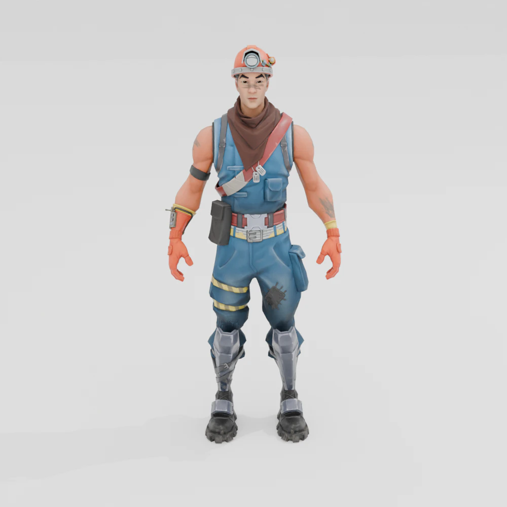 Cole - Fortnite 3D Model .c4d .max .obj .3ds .fbx .stl .blend 