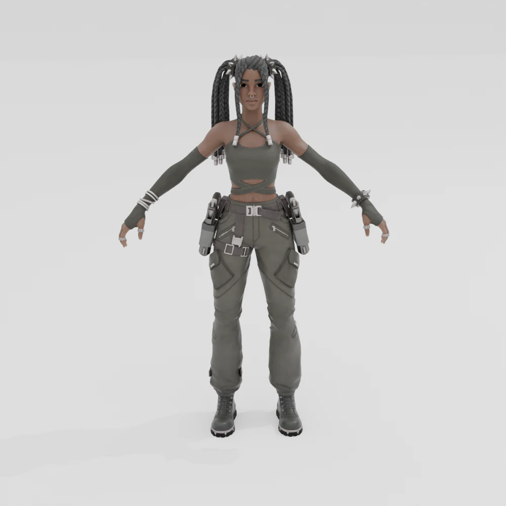 Nia - Fortnite 3D Model .c4d .max .obj .3ds .fbx .stl .blend 