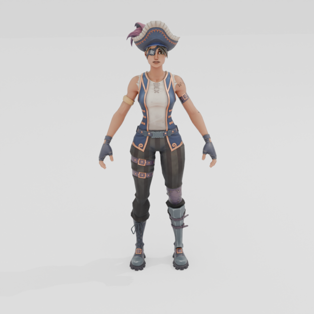 Buccaneer - Fortnite 3D-Modell .c4d .max .obj .3ds .fbx .stl .blend 