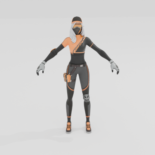 Runway Racer - Fortnite Model 3D .c4d .max .obj .3ds .fbx .stl .blend 