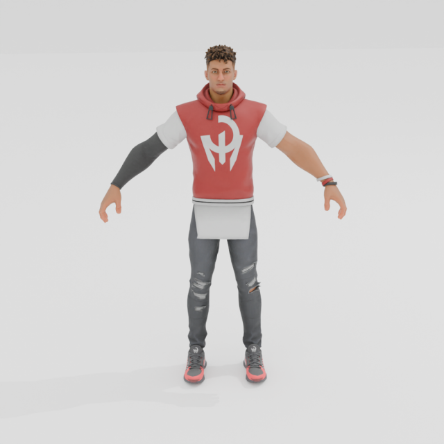 Patrick Mahomes - Fortnite Modelo 3D .c4d .max .obj .3ds .fbx .stl .blend 