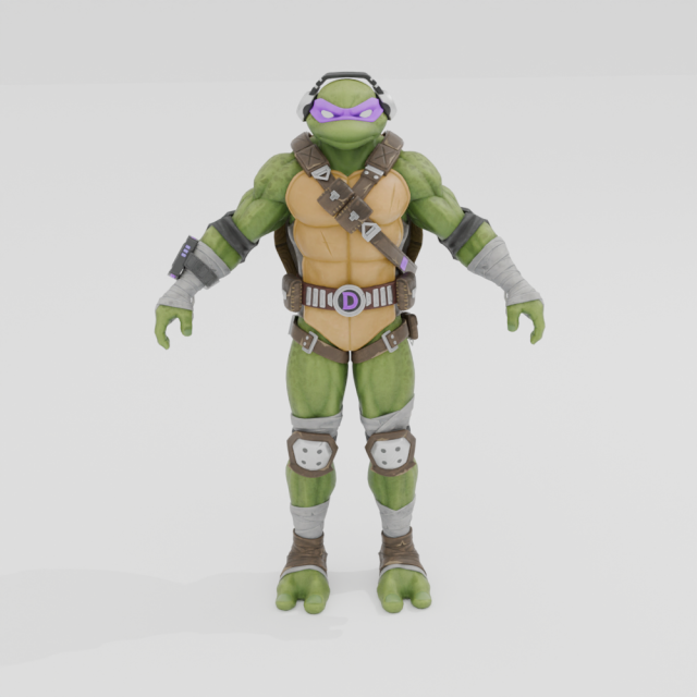 Donatello - Fortnite Modelo 3D .c4d .max .obj .3ds .fbx .stl .blend 