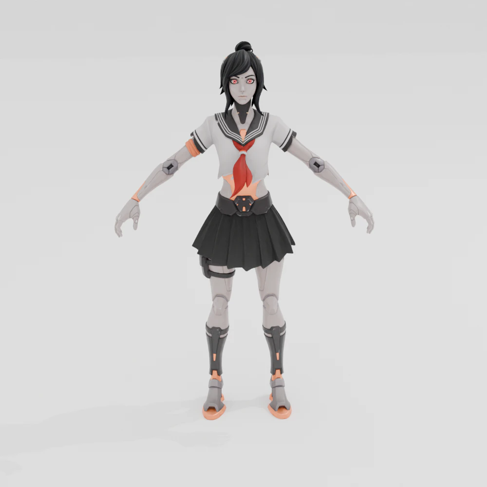 Tsuki- Fortnite 3D Model .c4d .max .obj .3ds .fbx .stl .blend 