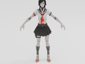 Tsuki- Fortnite 3D Модель