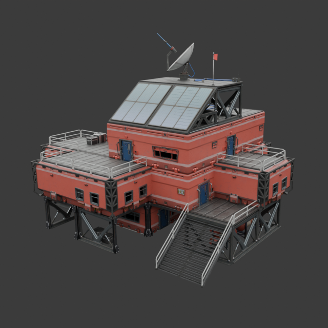 Comms Station - Fortnite 3D 모델 .c4d .max .obj .3ds .fbx .stl .blend 