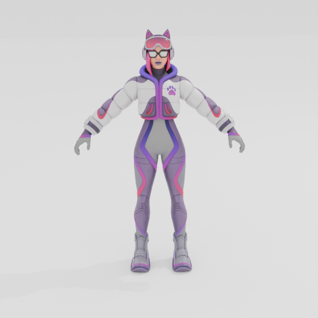 Trailblazer Lynx - Fortnite 3D Модель .c4d .max .obj .3ds .fbx .stl .blend 