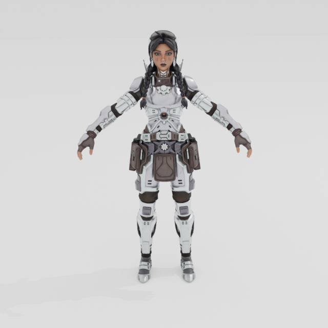 ScrapKnight Jules - Fortnite 3D Model .c4d .max .obj .3ds .fbx .stl .blend 