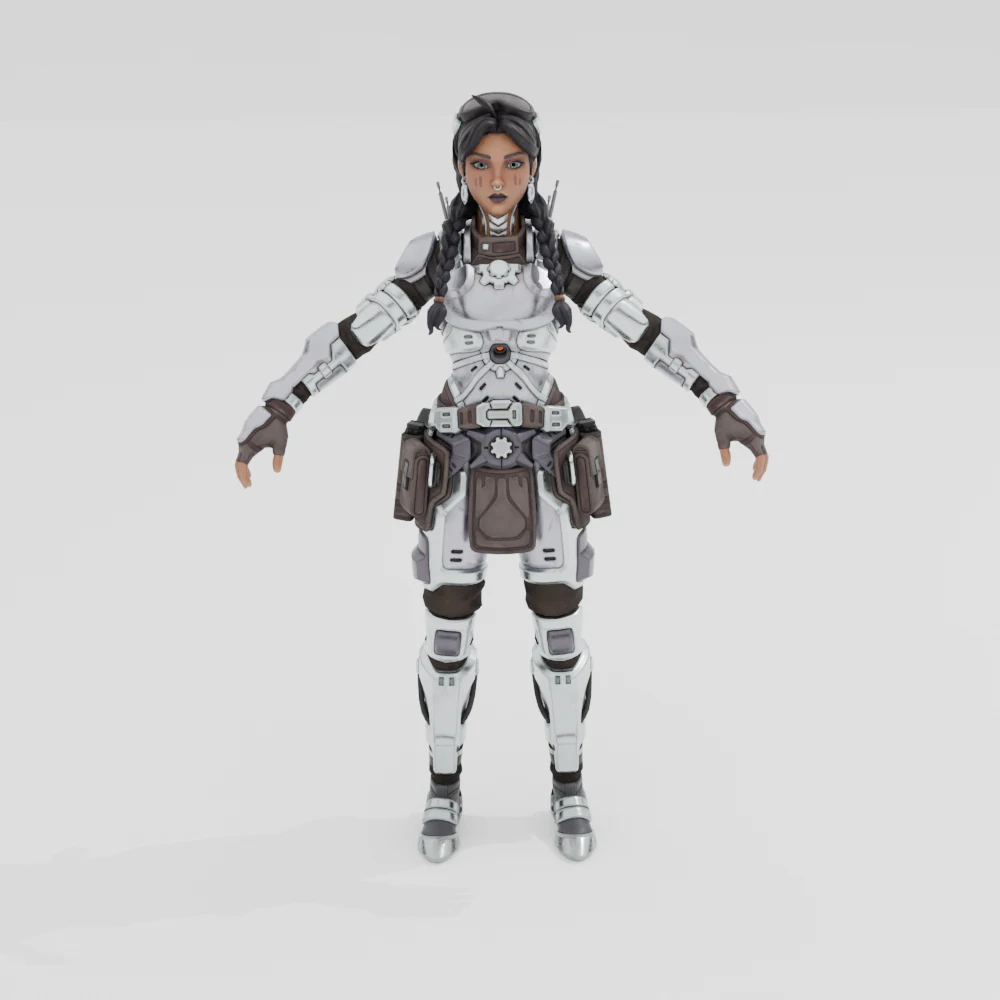 ScrapKnight Jules - Fortnite 3D Model .c4d .max .obj .3ds .fbx .stl .blend