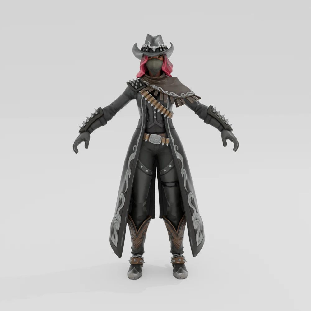 Quickdraw Calamity - Fortnite 3D Model .c4d .max .obj .3ds .fbx .stl .blend 
