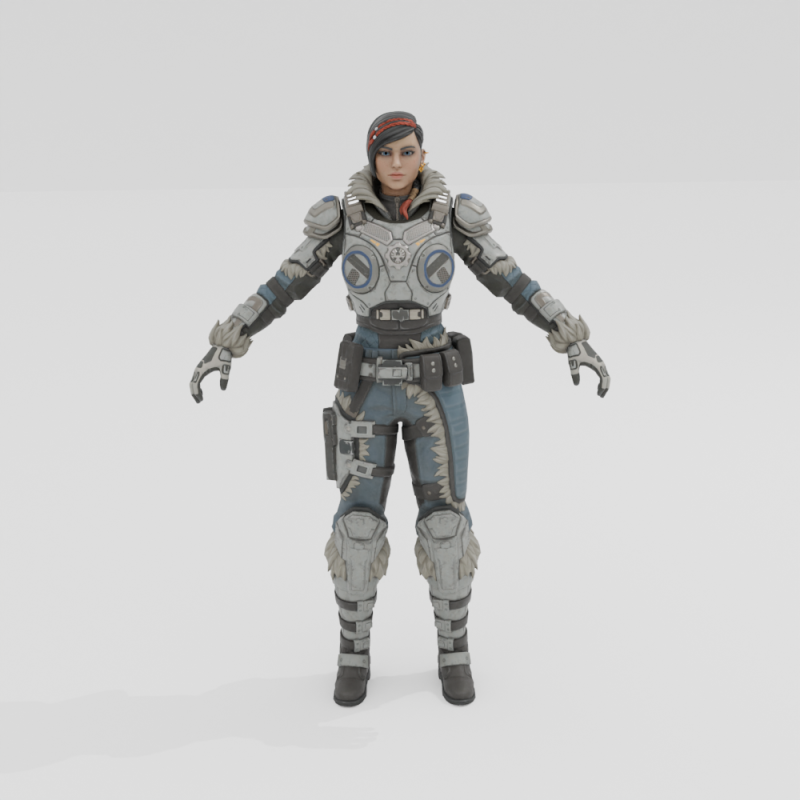 Kate Diaz - Fortnite Model 3D .c4d .max .obj .3ds .fbx .stl .blend