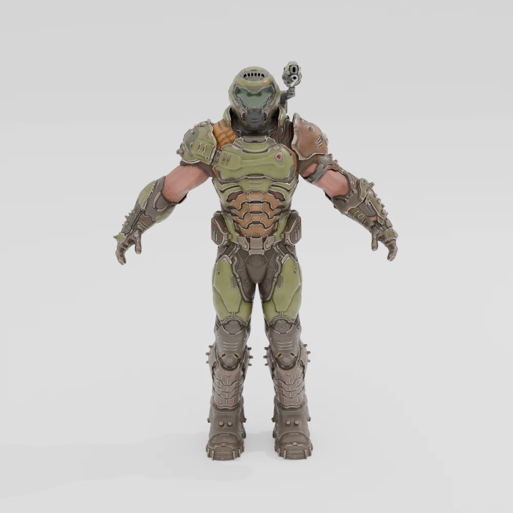 Doom Slayer - Fortnite 3D Model .c4d .max .obj .3ds .fbx .stl .blend