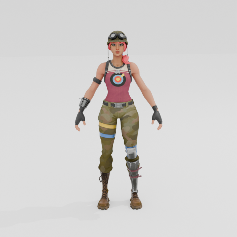 Bullseye - Fortnite 3D Модель .c4d .max .obj .3ds .fbx .stl .blend 