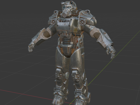 T-60 Power Armor - Fortnite 3D Модель