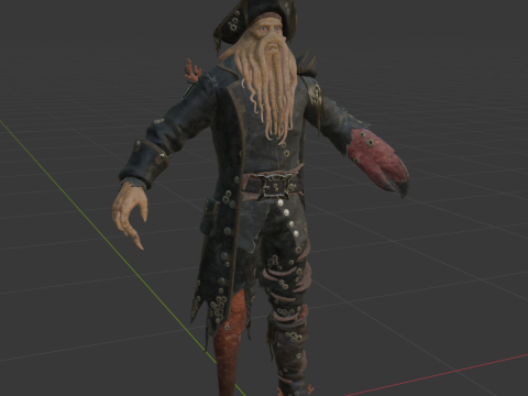 Davy Jones - Fortnite 3D 模型