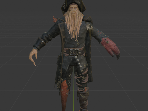 Davy Jones - Fortnite 3D 模型