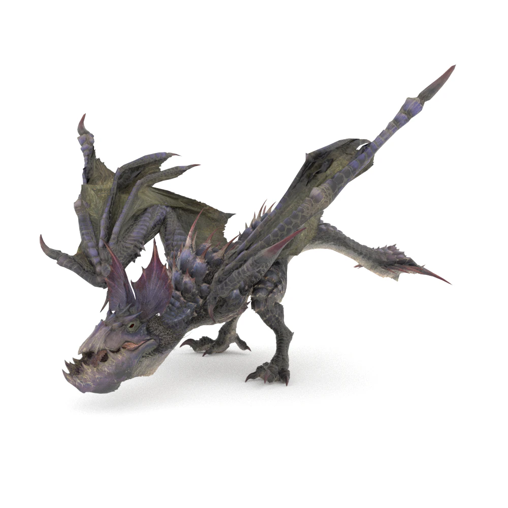 Yan Garuga - Monster Hunter World 3D Model .c4d .max .obj .3ds .fbx .stl .blend 