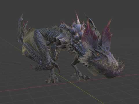 Yan Garuga - Monster Hunter World 3Dモデル