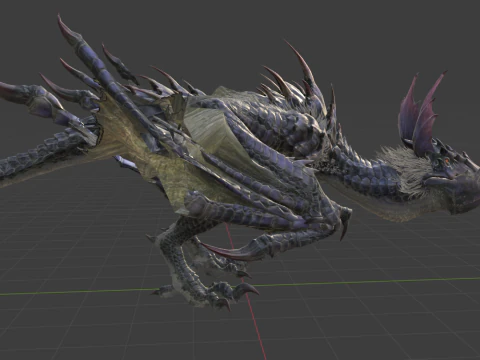Yan Garuga - Monster Hunter World 3D Model
