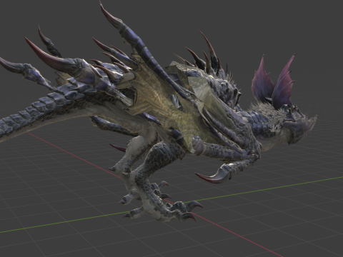 Yan Garuga - Monster Hunter World 3Dモデル