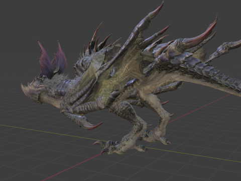 Yan Garuga - Monster Hunter World 3Dモデル