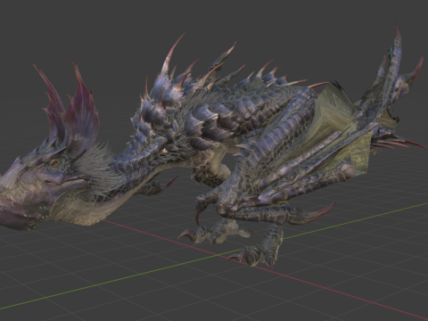 Yan Garuga - Monster Hunter World 3Dモデル