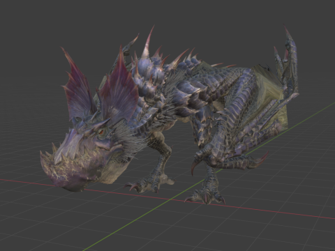 Yan Garuga - Monster Hunter World 3Dモデル