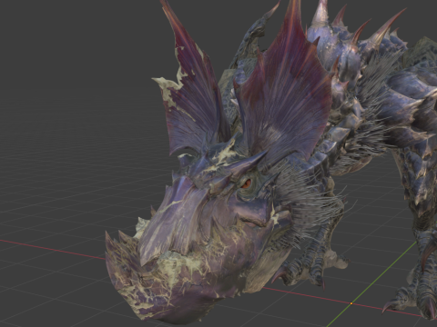 Yan Garuga - Monster Hunter World 3Dモデル