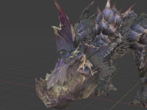 Yan Garuga - Monster Hunter World 3Dモデル