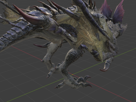 Yan Garuga - Monster Hunter World 3Dモデル