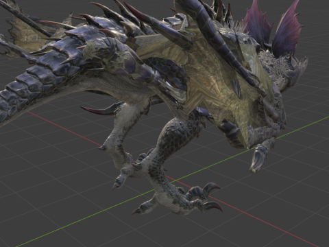 Yan Garuga - Monster Hunter World 3Dモデル