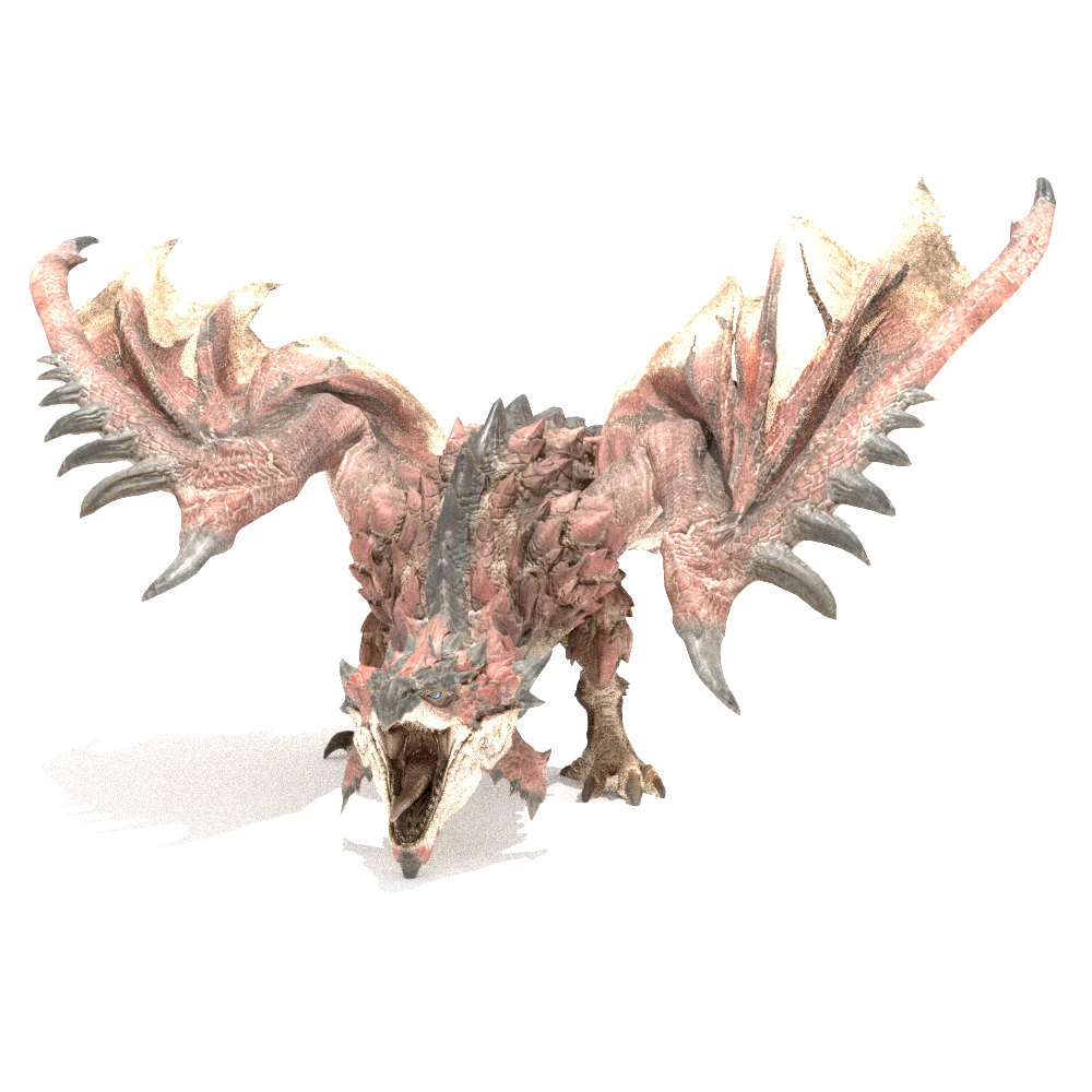 Rathalos - Monster Hunter World 3D Model .c4d .max .obj .3ds .fbx .stl .blend 