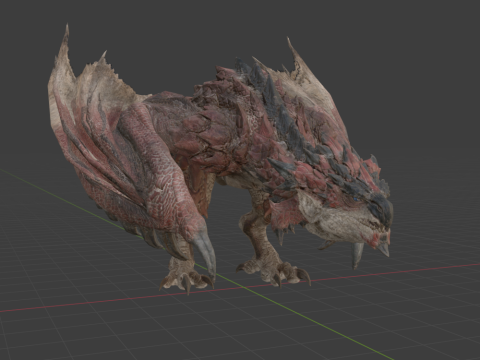 Rathian - Monster Hunter World 3D Model by Shevraar