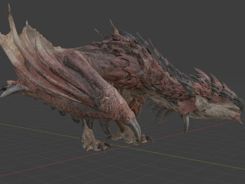 Rathalos - Monster Hunter World 3D Модель