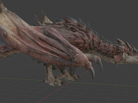 Rathalos - Monster Hunter World 3D Модель
