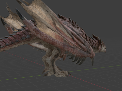 Rathalos - Monster Hunter World 3D Модель