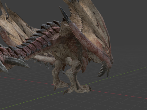 Rathalos - Monster Hunter World 3D Модель