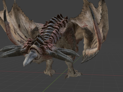 Rathalos - Monster Hunter World 3D Модель