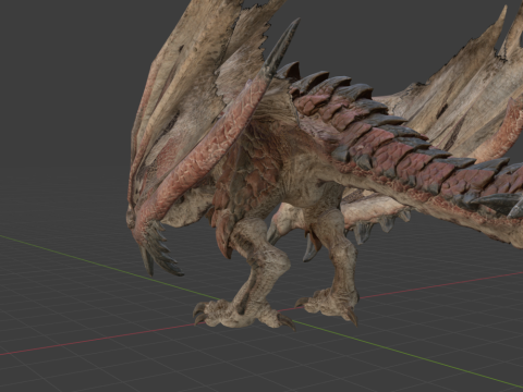 Rathalos - Monster Hunter World 3D Модель