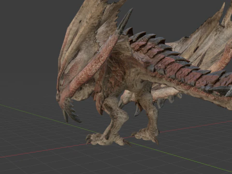 Rathalos - Monster Hunter World 3D Model