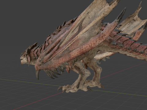 Rathalos - Monster Hunter World 3D Модель
