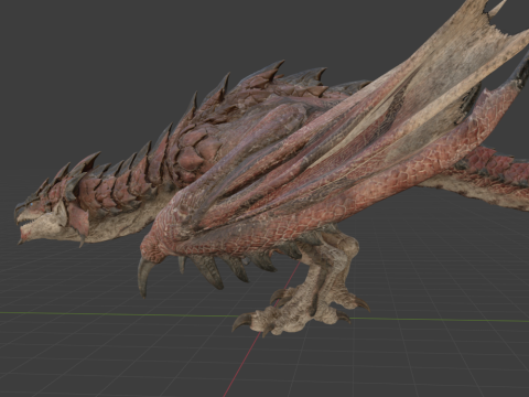 Rathalos - Monster Hunter World 3D Модель