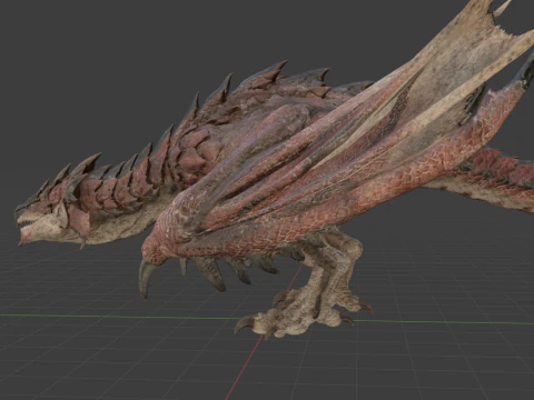 Rathalos - Monster Hunter World 3D Model