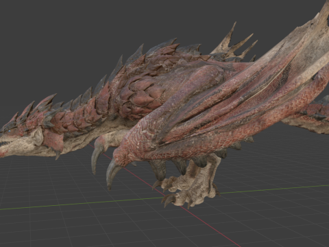 Rathalos - Monster Hunter World 3D Модель
