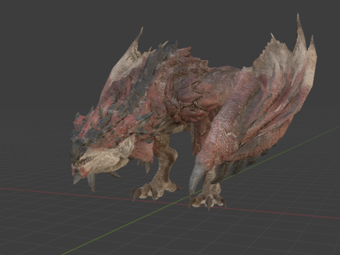 Rathalos - Monster Hunter World 3D Модель