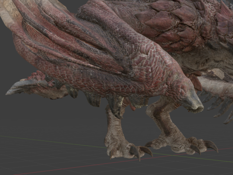 Rathalos - Monster Hunter World 3D Модель